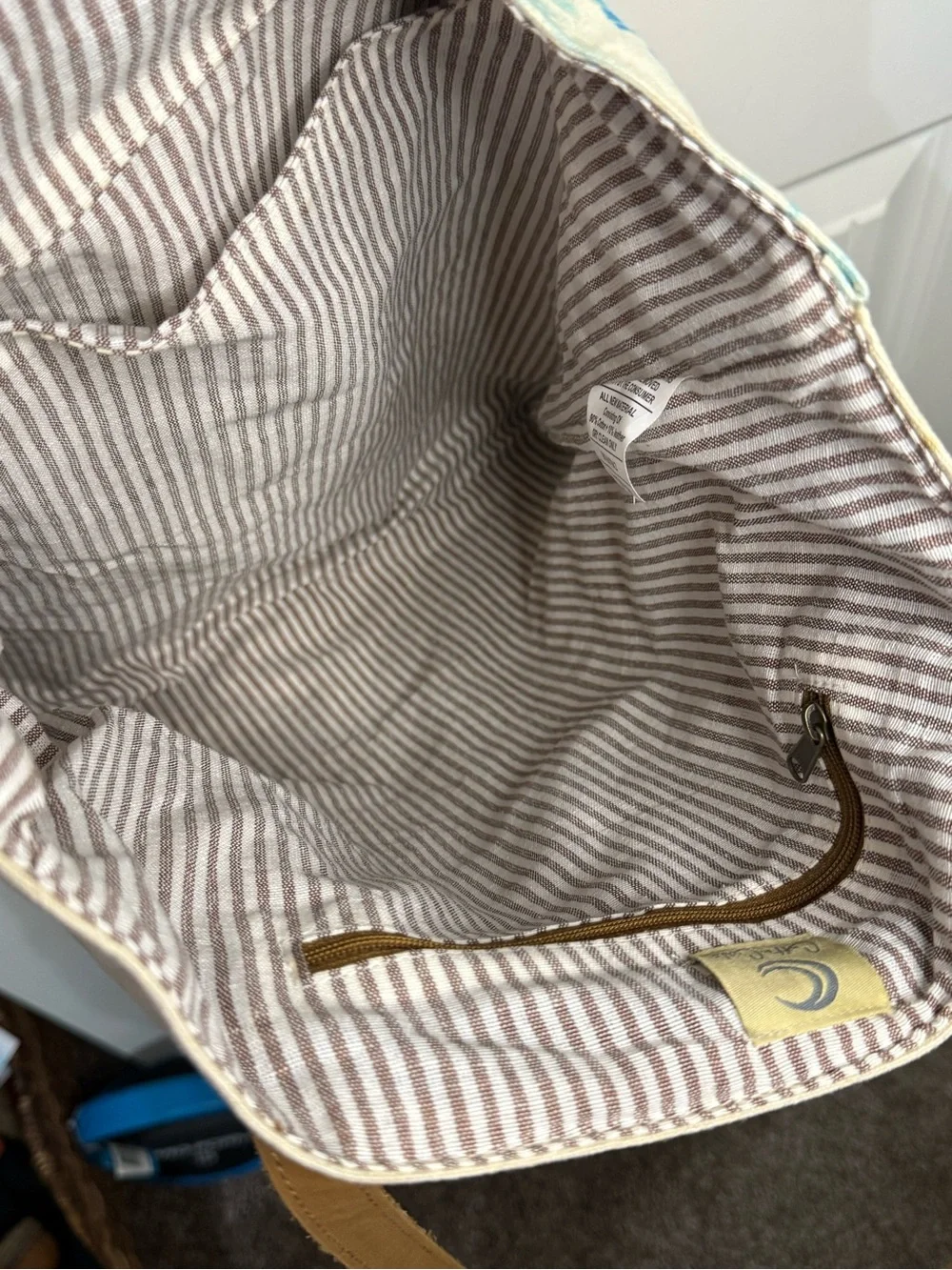 Croscill Sunflower Canvas Tote in Yellow, Blue and Brown
